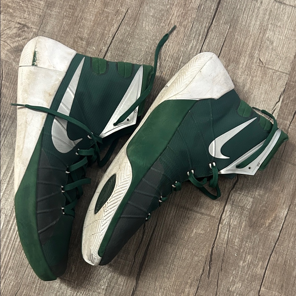 Nike Green and White Athletic Shoes